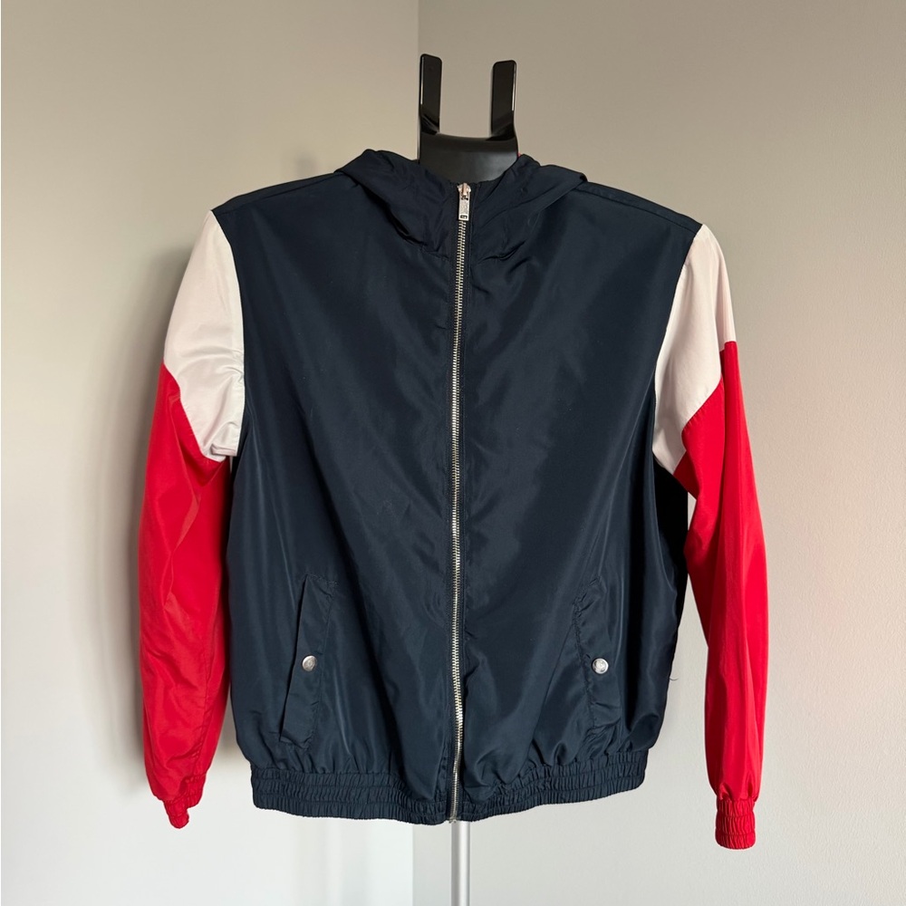 H&M | Vintage | H&M Men's Dark Blue and Red Windbreaker